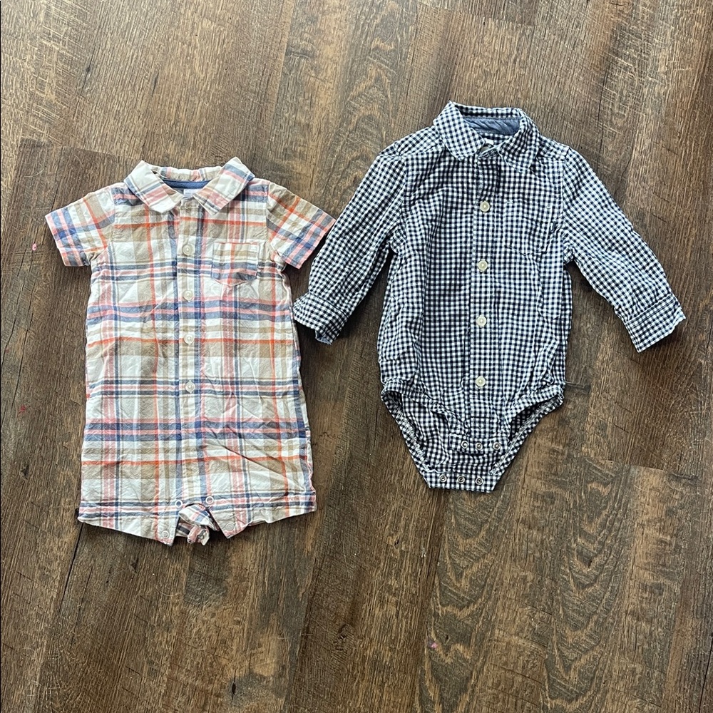 Carter's Multicolor Plaid Baby Romper